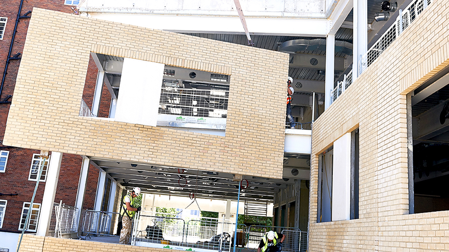 external picture of pre-fabricated wall instillation 